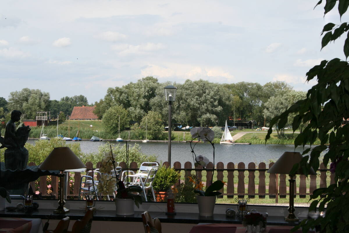 View of Lake Gartow with sailing boats